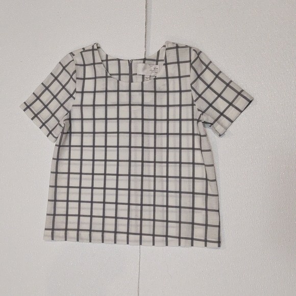 JOA Windowpane Print Blouse - Picture 4 of 4